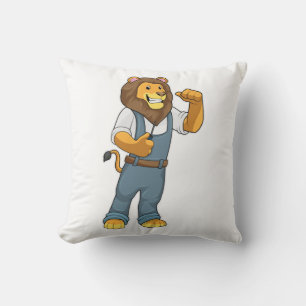 Lion as Handyman Screwdriver Cushion