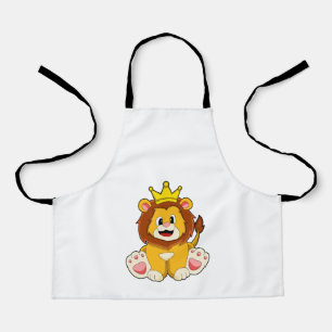 Lion as King with Crown Apron