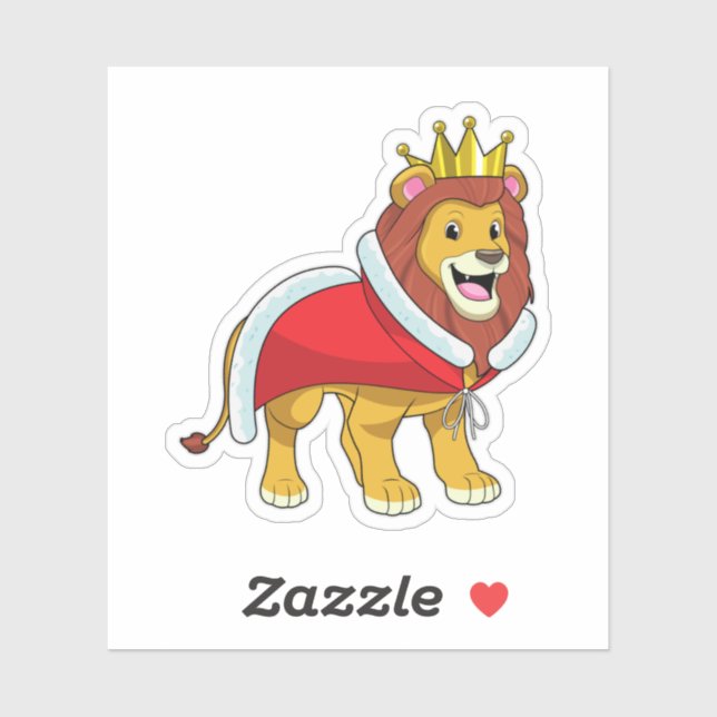 Lion as King with Crown & Cape (Sheet)