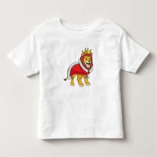 Lion as King with Crown & Cape Toddler T-Shirt