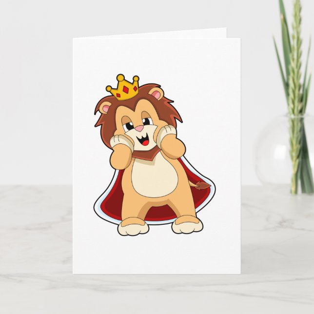 Lion as King with Crown.PNG Card (Front)