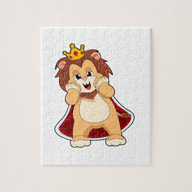 Lion as King with Crown.PNG Jigsaw Puzzle (Vertical)