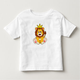 Lion as King with Crown Toddler T-Shirt