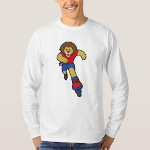 Lion as Skater with Inline skates T-Shirt