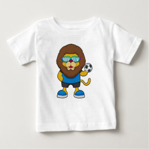 Lion as Soccer player with Soccer Baby T-Shirt
