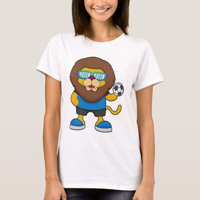 Lion as Soccer player with Soccer T-Shirt (Front)
