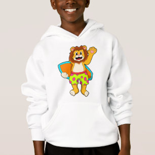Lion as Surfer with Surfboard