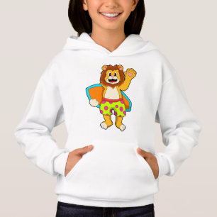 Lion as Surfer with Surfboard