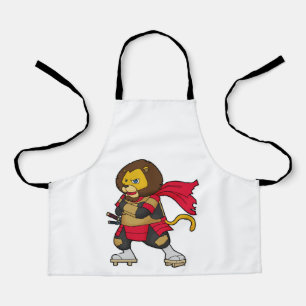 Lion as Warrior with Cape Apron