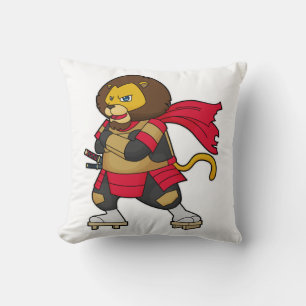 Lion as Warrior with Cape Cushion