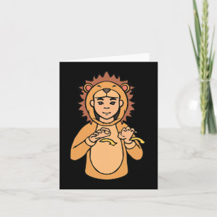 Lion ASL Hand Gesture Deaf Hearing Loss Awareness Card