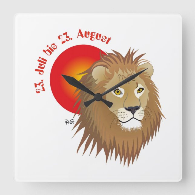 lion at a time square wall clock (Front)