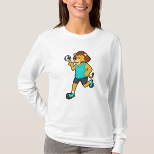 Lion at Handball player with Handball T-Shirt