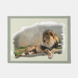 Lion At Rest Wildlife Doormat