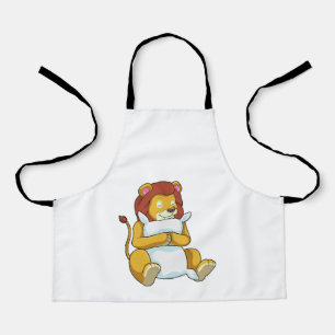 Lion at Sleeping with Pillow Apron
