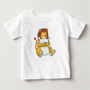 Lion at Sleeping with Pillow Baby T-Shirt