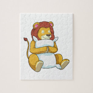 Lion at Sleeping with Pillow Jigsaw Puzzle
