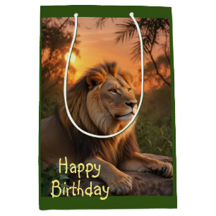 Lion at Sunset Medium Gift Bag