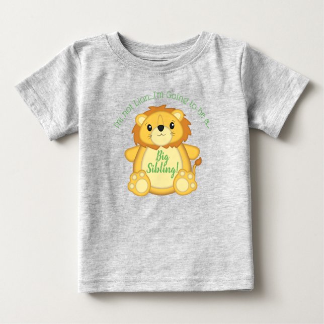 Lion Baby Shower Safari Baby T-Shirt (Front)