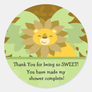 Lion Baby Shower Sticker