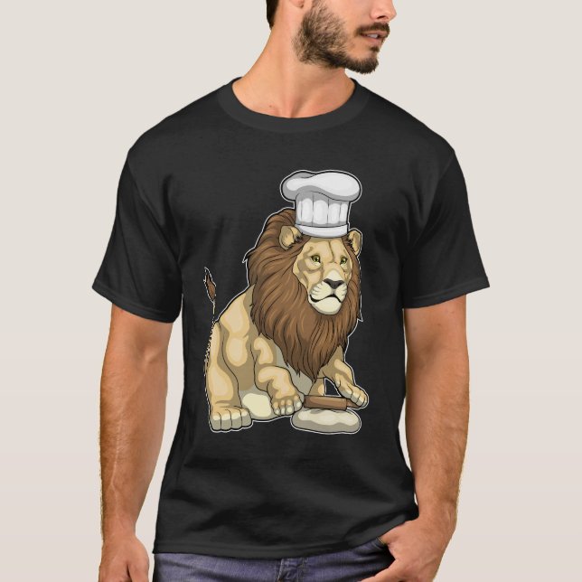 Lion Baker Chef hat T-Shirt (Front)