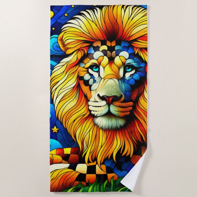 Lion Beach Towel (Front)
