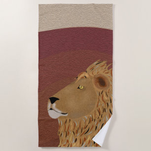 Lion Beach Towel