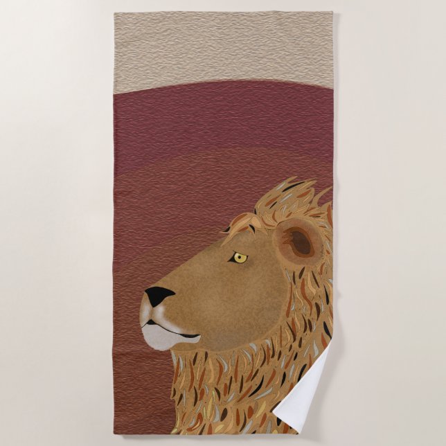 Lion Beach Towel (Front)