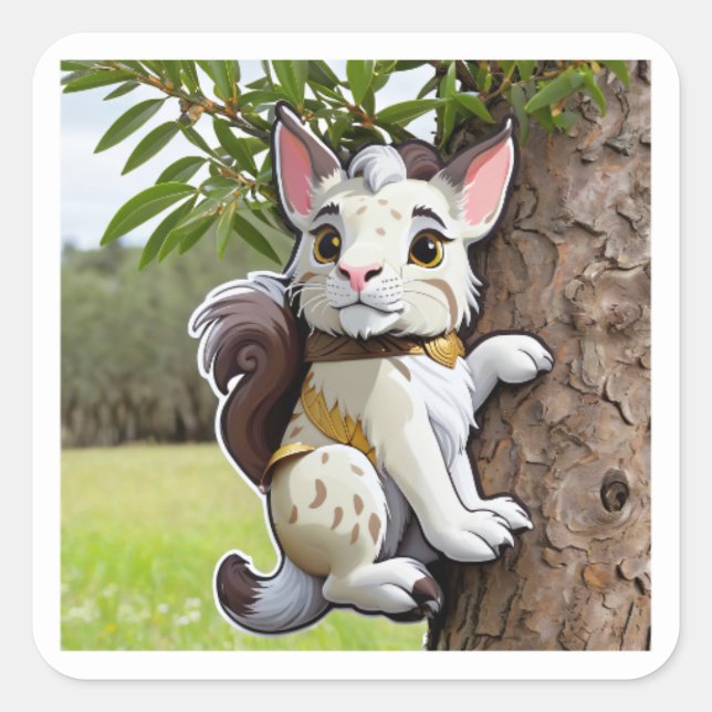  Lion Behind the Tree Sticker (Front)