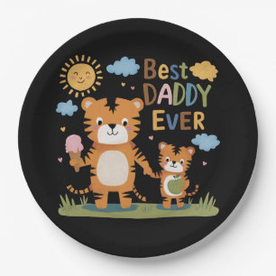 Lion Best Daddy Ever Paper Plate