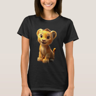 Lion Big Cat Young Cute Lion Lions Mane Love Wild T-Shirt