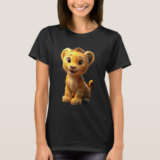Lion Big Cat Young Cute Lion Lions Mane Love Wild T-Shirt