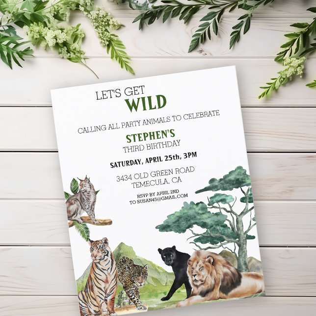 Lion Big Cats Jungle Safari Wild Birthday  (Creator Uploaded)