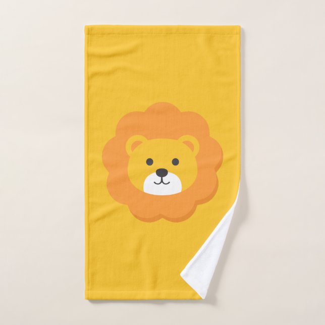 Lion Birthday Kids Art Hand Towel (Hand Towel)