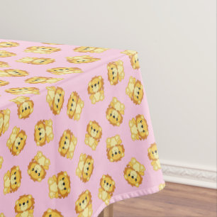 Lion Birthday Party Pink Tablecloth