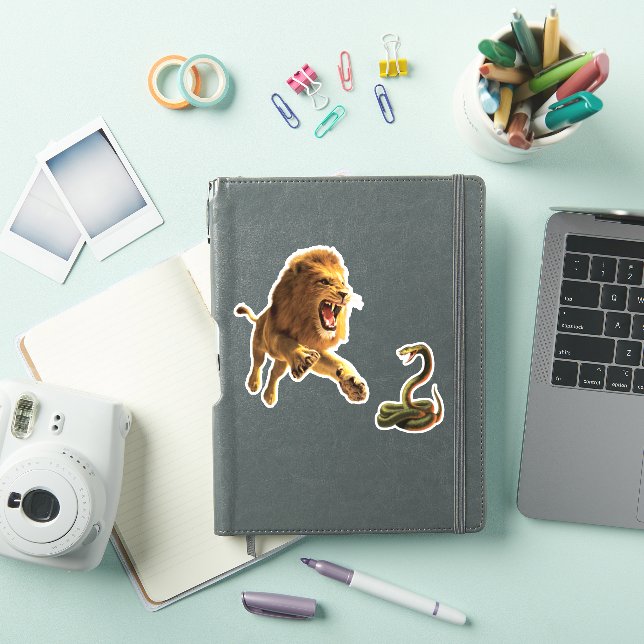 Lion bitten by cobra (iPad Cover)