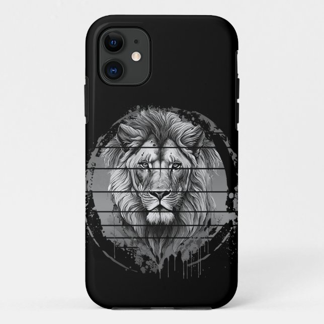 Lion Black And White Case-Mate iPhone Case (Back)