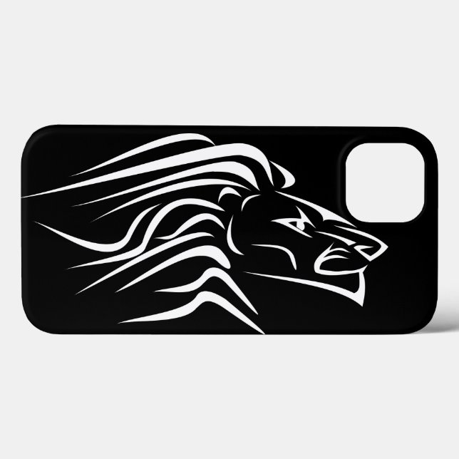 Lion Black iPhone Case or Choose Colour (Back (Horizontal))