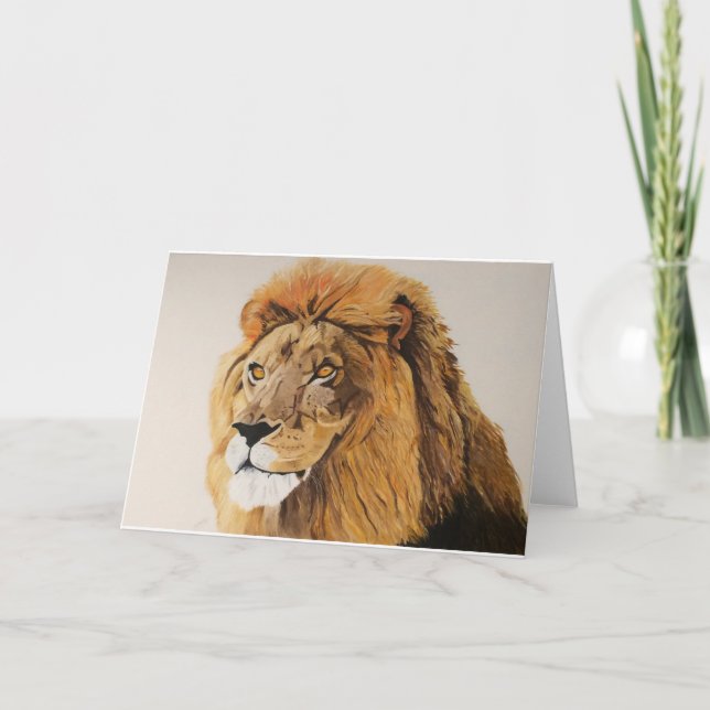 Lion blank greeting card (Front)