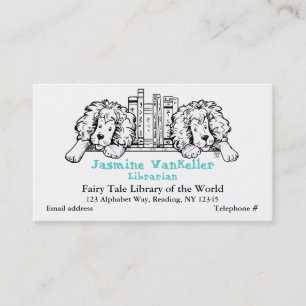 Lion Book End Business Card