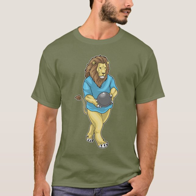 Lion Bowling Bowling ball T-Shirt (Front)