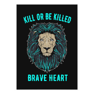 Lion Brave Heart Photo Print