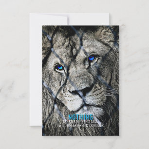 Lion Break Free Thank You Card