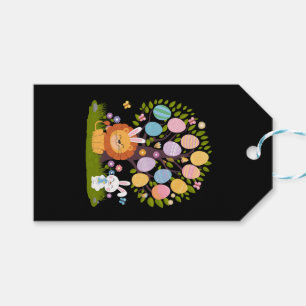 Lion Bunny Easter Cute Tree Hunting Eggs Gift Tags