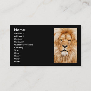 Lion Business Cards Black