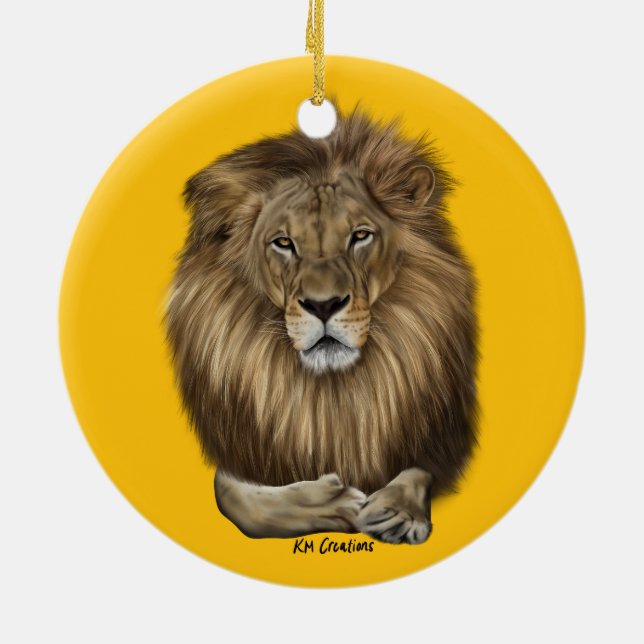 Lion - Ceramic Ornament (Back)