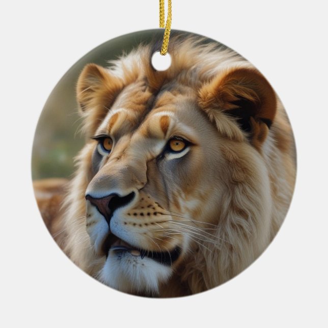 Lion Ceramic Ornament (Front)