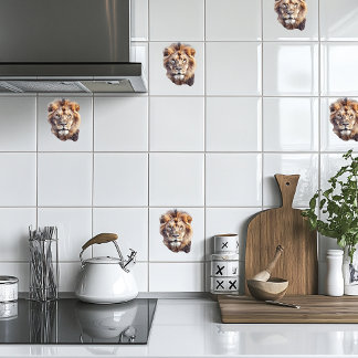 Lion ceramic tile