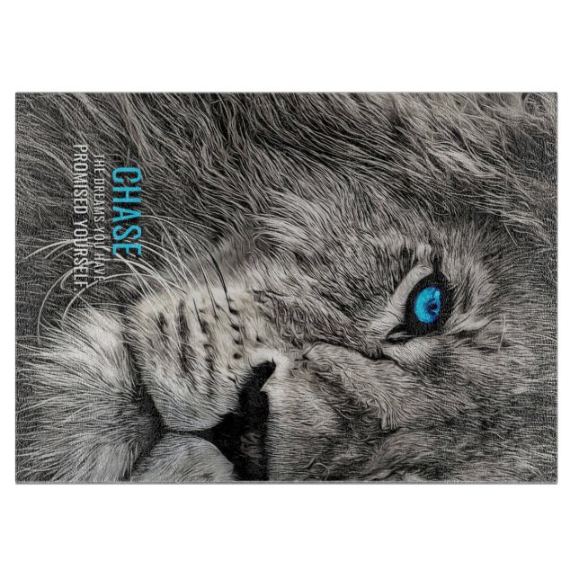 Lion Chase Your Dreams Cutting Board (Front)