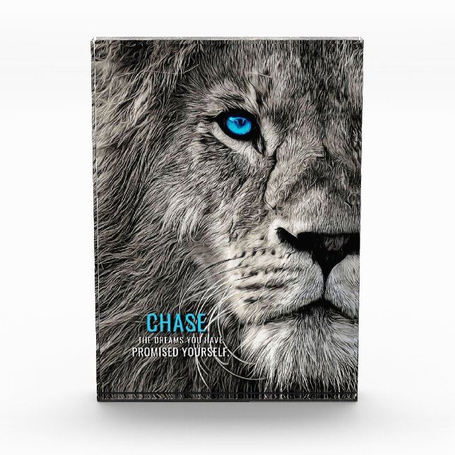 Lion Chase Your Dreams Photo Block (Front)